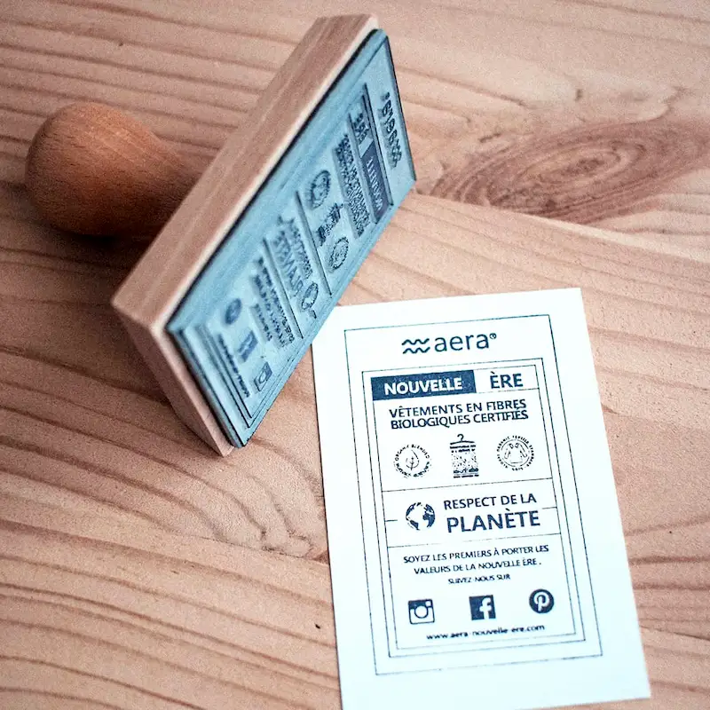 Tampon personnalisé logo carte de visite