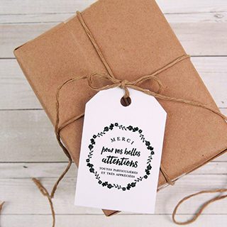 carte de remerciement client personnalisée