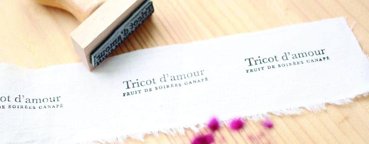 tampon etiquette logo